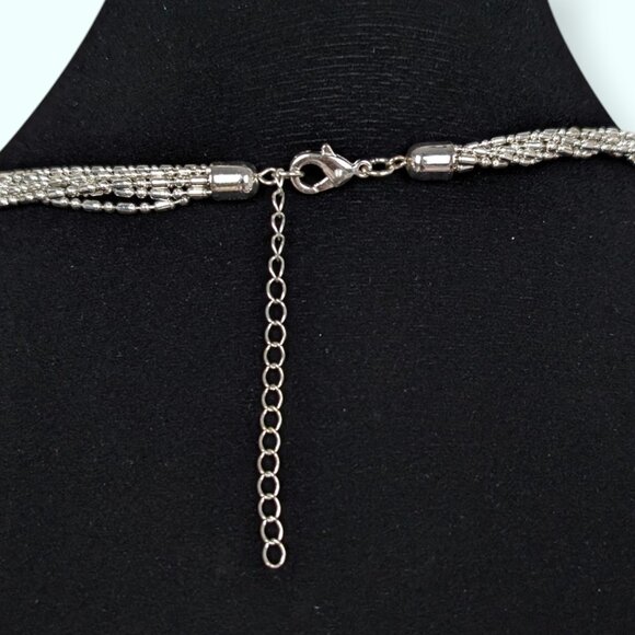 V. 7-Strand Ball Chain Knotted Necklace - Picture 4 of 5
